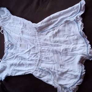 White and blue romper Size Large